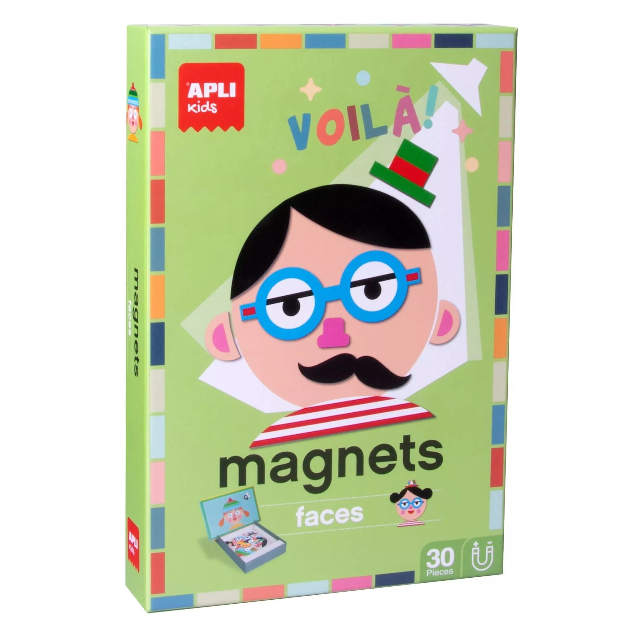 Apli Kids magnetinis žaidimas-dėlionė VEIDAI