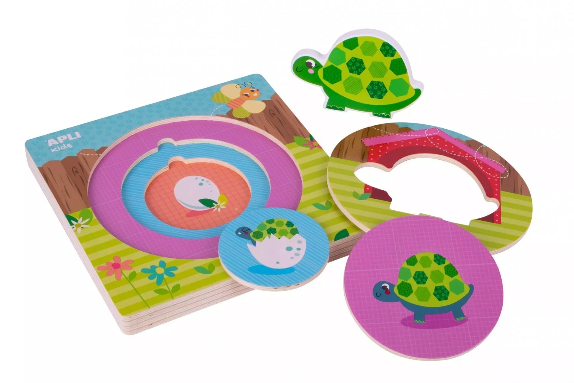 Sluoksniuota dėlionė „Vėžliukas“