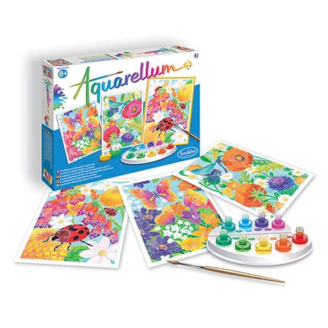 Akvarelės rinkinys „Tarp gėlių”