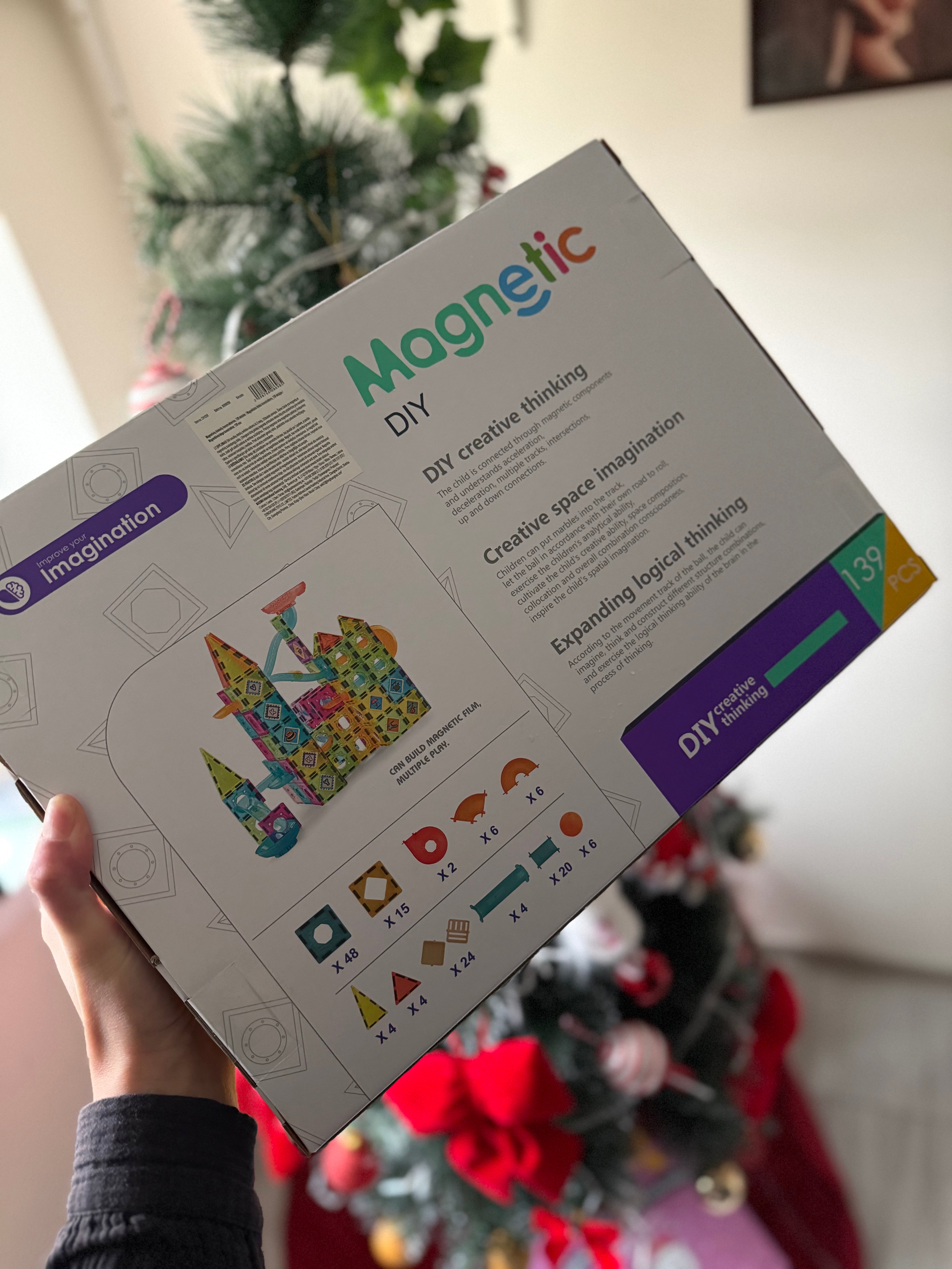 Magnetic - 139 dalių magnetinių kaladėlių rinkinys