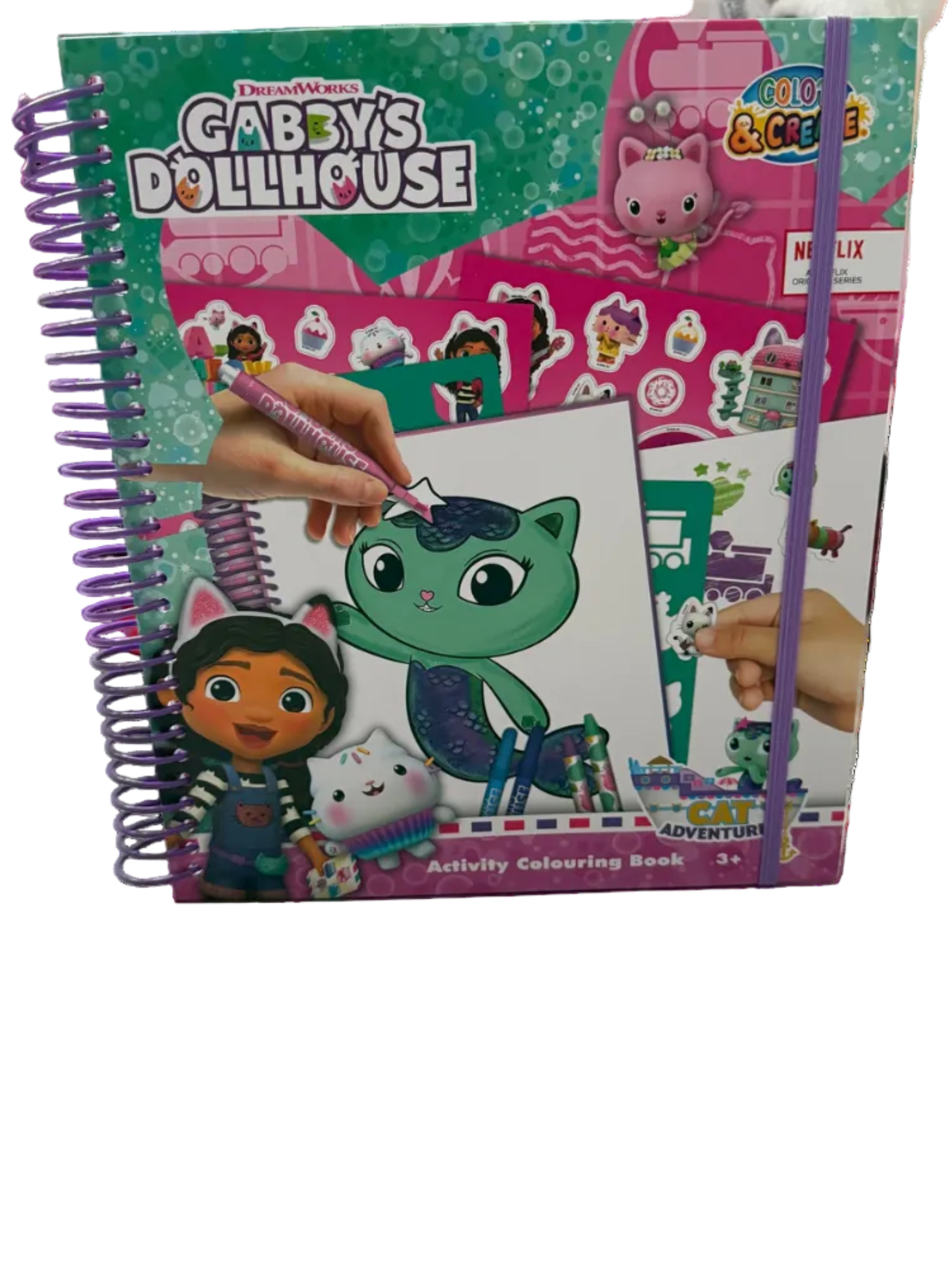 Gabby’s Dollhouse piešimo rinkinys su pieštukais ir trafaretais