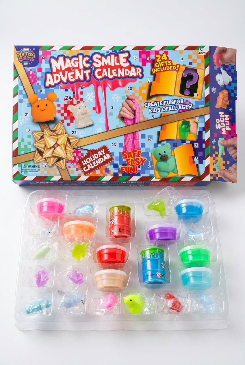 Advento kalendorius su „slime“ ir „squishy“ – 24 staigmenos