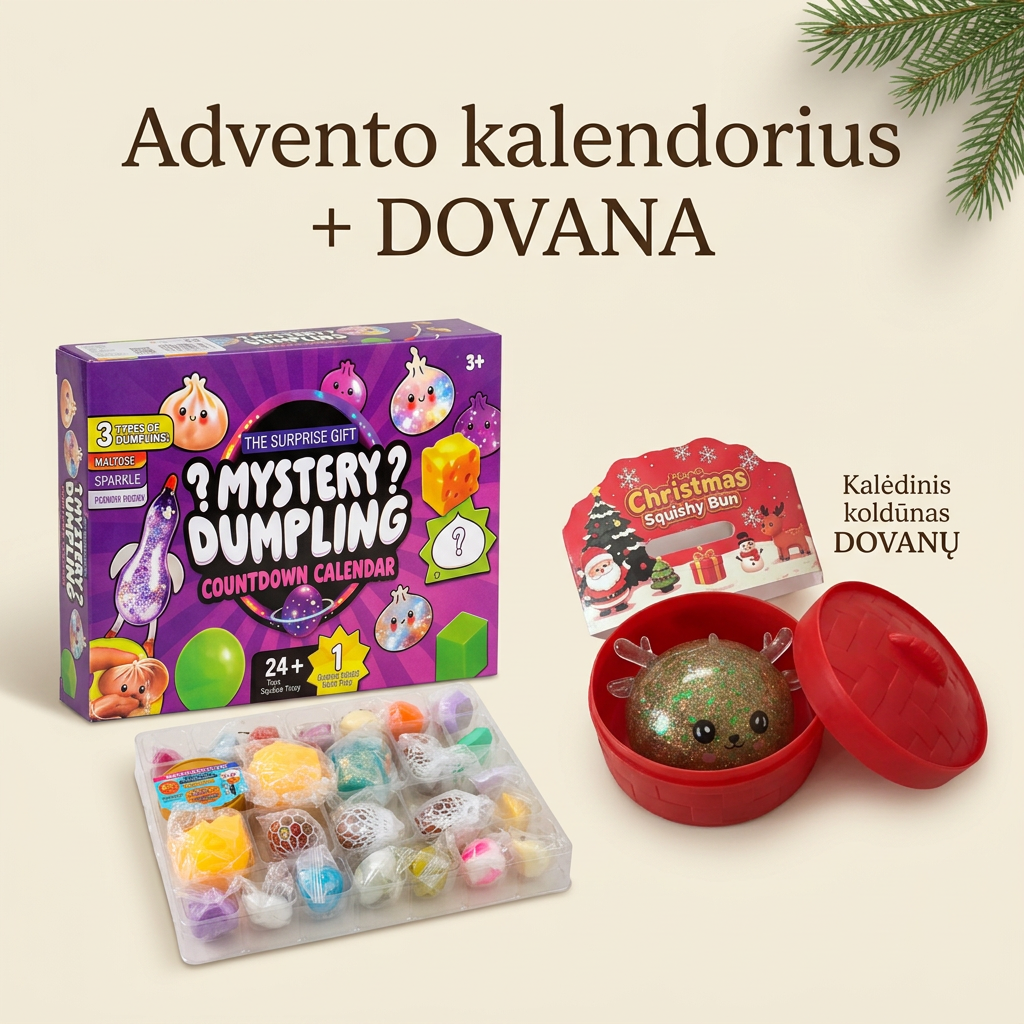 Advento kalendorius ir kalėdinis koldūnas dovanų