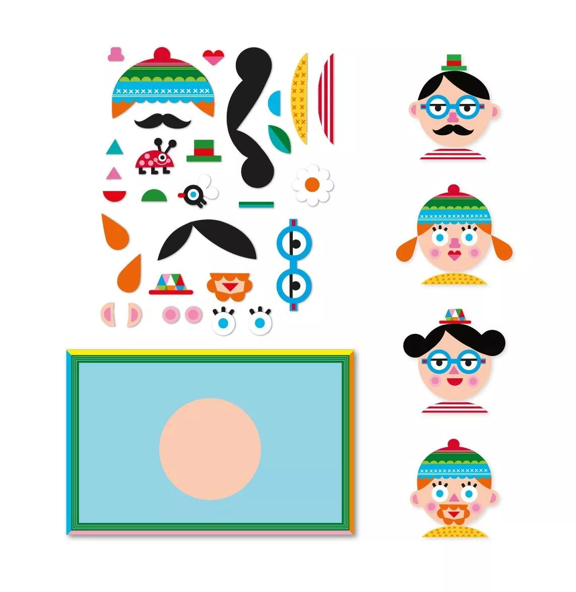 Apli Kids magnetinis žaidimas-dėlionė VEIDAI