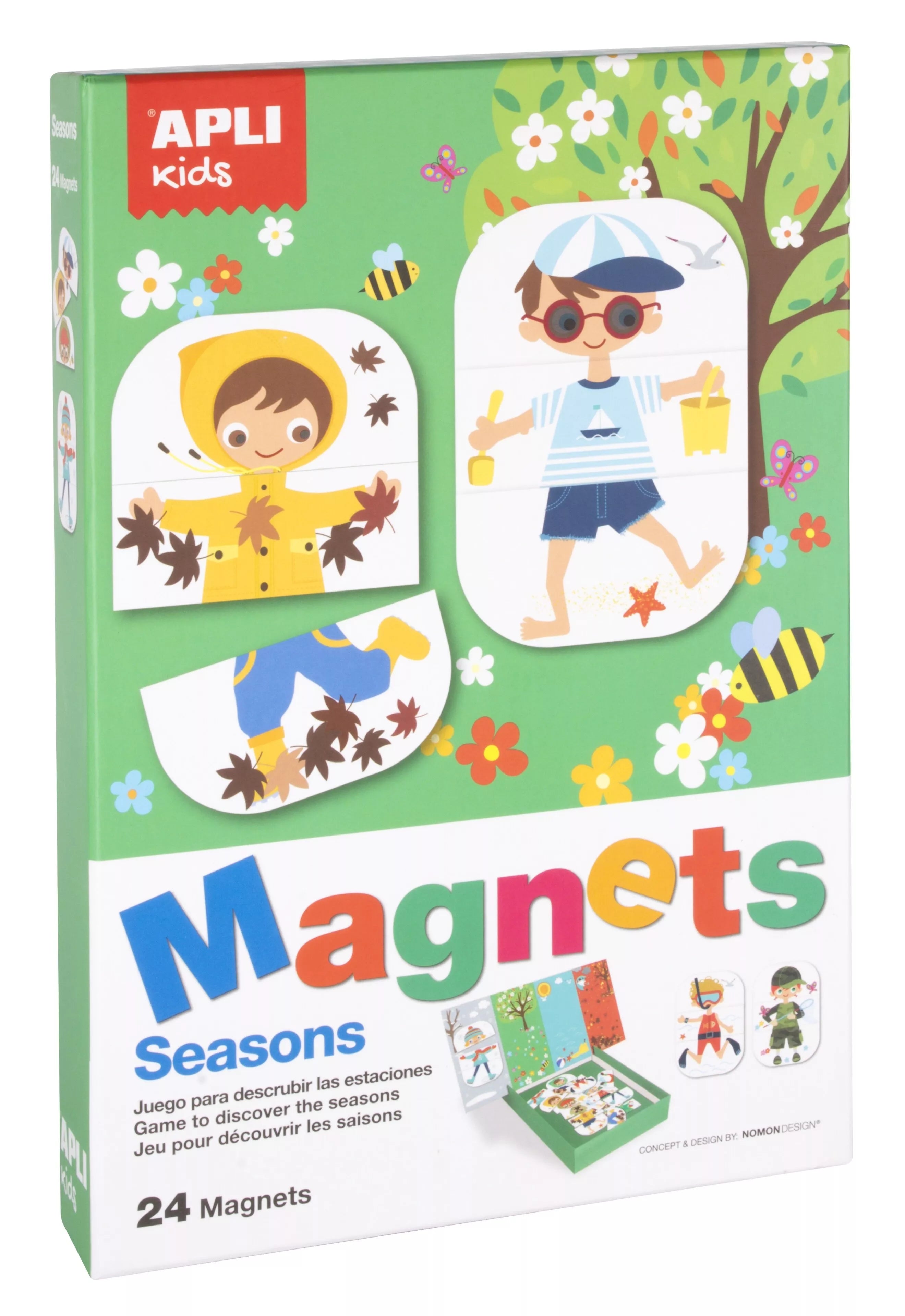 Apli Kids magnetinis žaidimas-dėlionė SEZONAI