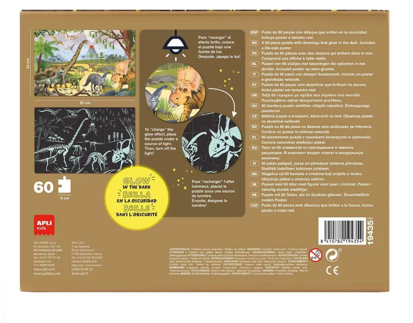 Tamsoje šviečianti dėlionė – Dinozaurai