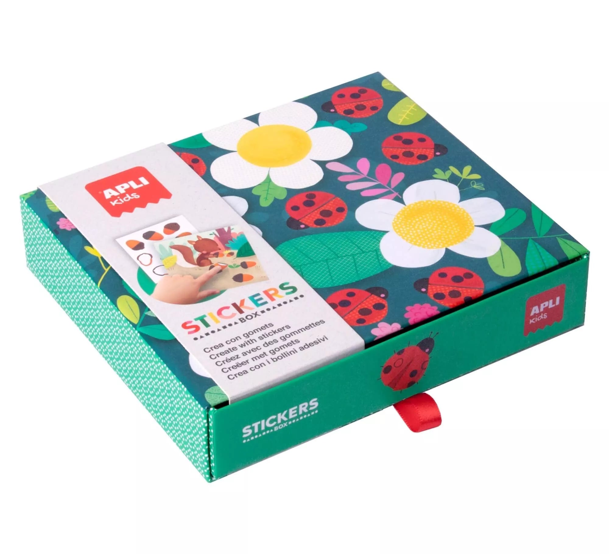 Lipdukų žaidimas „Ladybug“