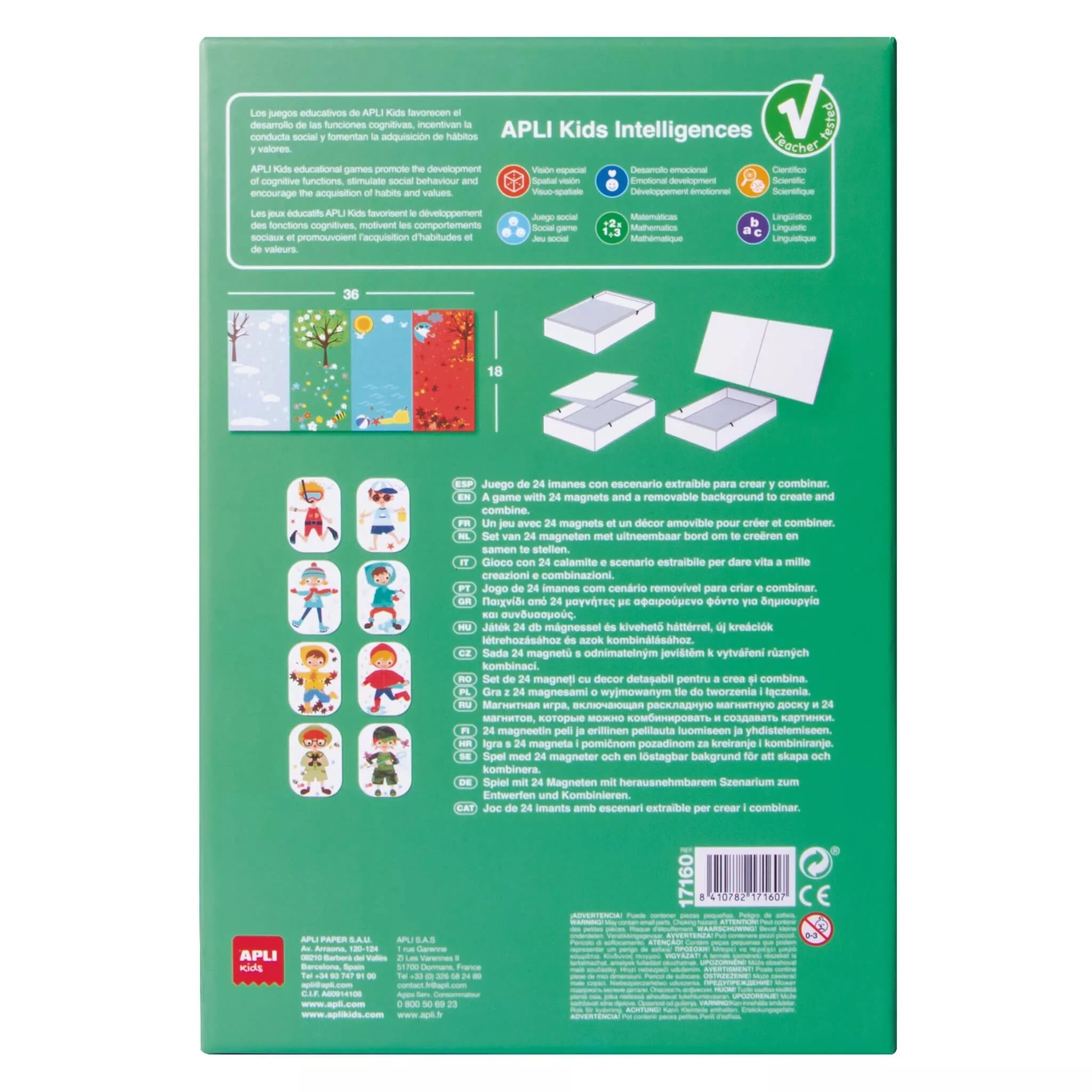 Apli Kids magnetinis žaidimas-dėlionė SEZONAI