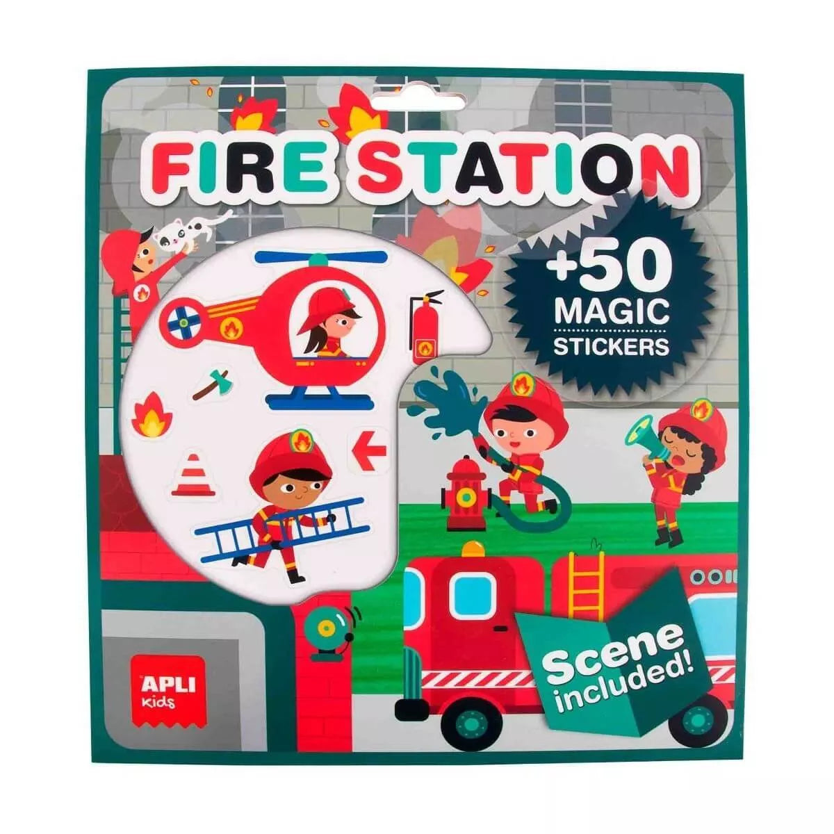 Lipdukų žaidimas su plakatu – Gaisrinė