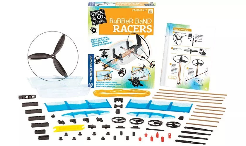 Geek&Co mokslinis rinkinys Rubber Band Racers