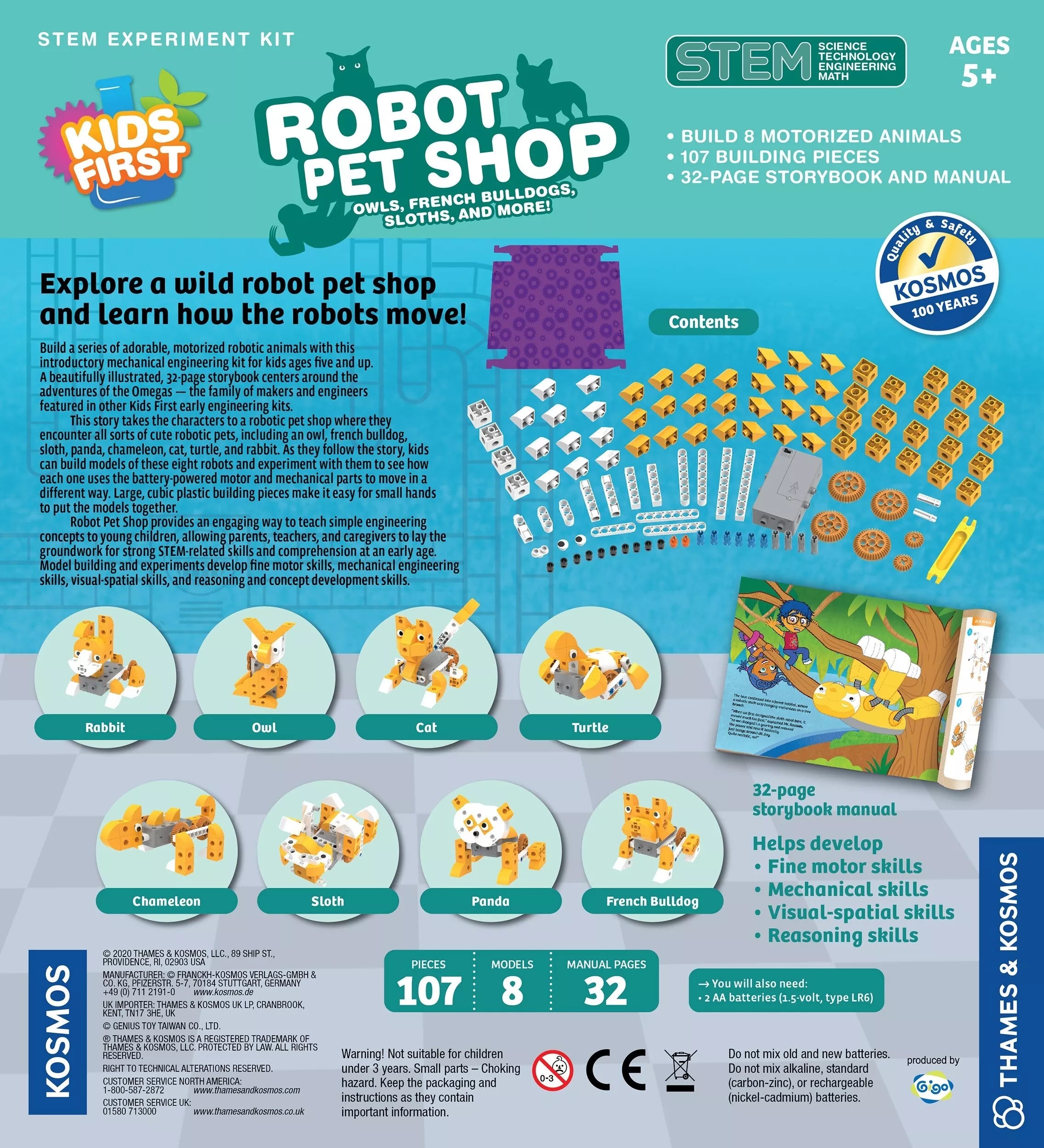 NEŽYMUS PAŽEIDIMAS - KIDS FIRST mokslinis rinkinys Robot Pet Shop