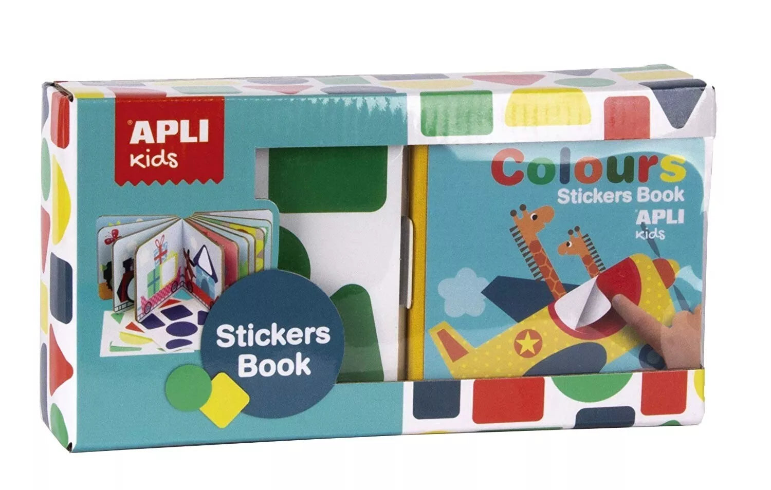 APLI Kids knyga su lipdukais GEOMETRINĖS FORMOS