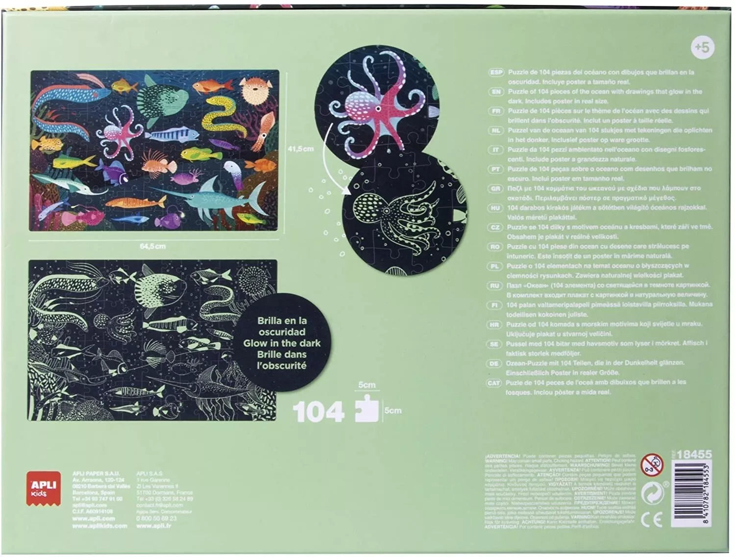 Tamsoje šviečianti dėlionė „Vandenynas”