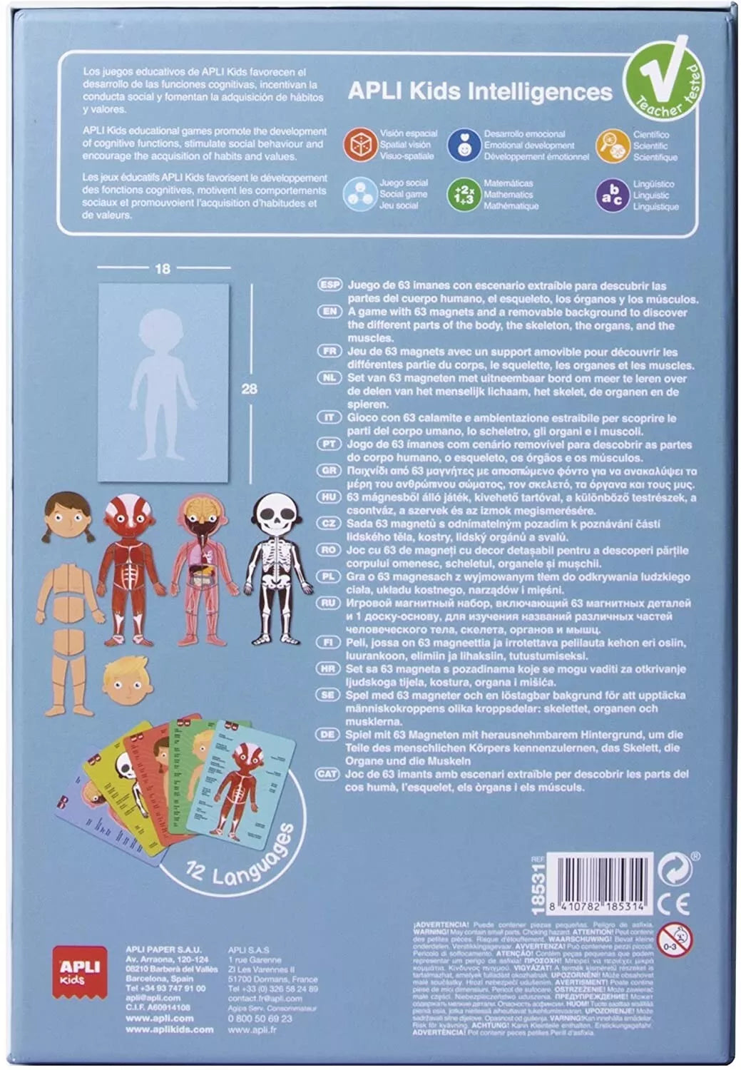 Magnetinis žaidimas-dėlionė „Žmogaus kūnas”