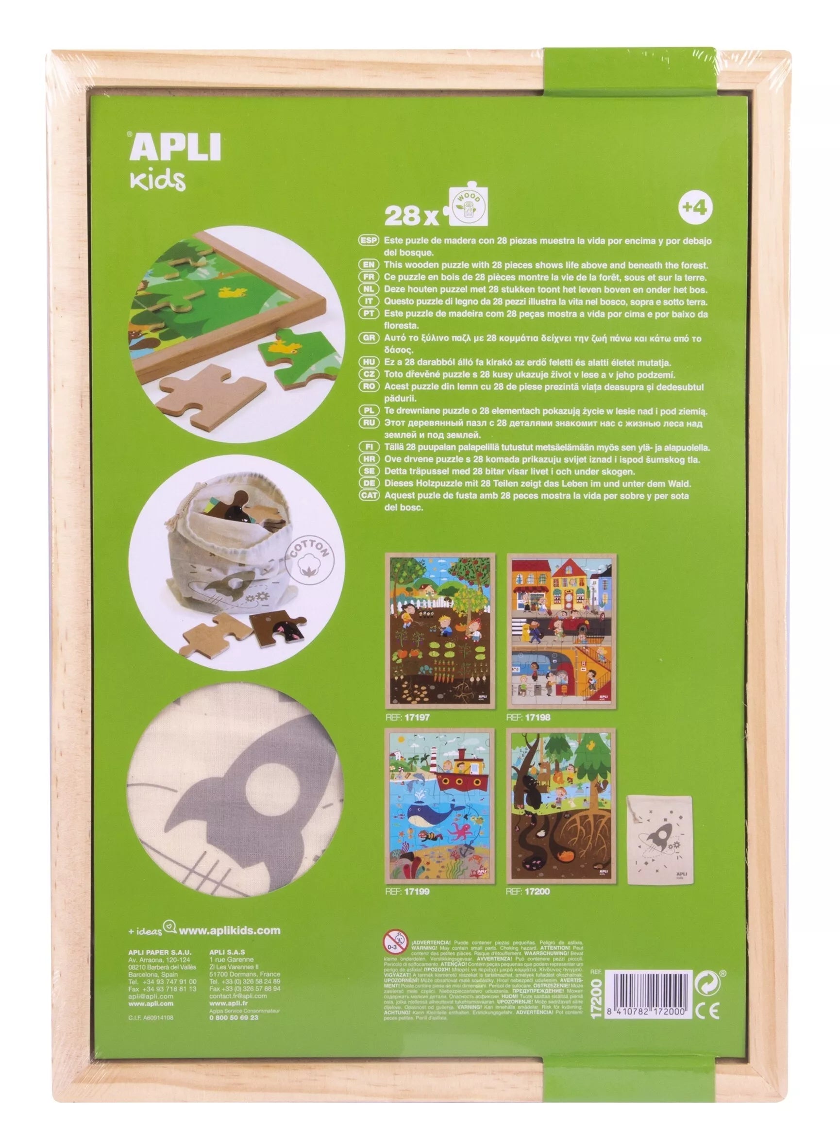 Medinė dėlionė „Miškas” (28 dalys)