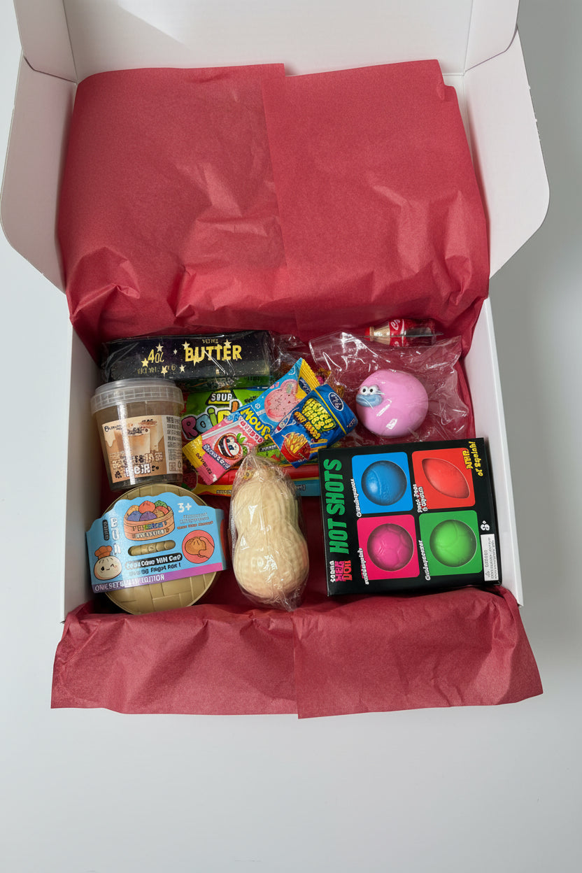 Squishy dovanų dėžutė „Rožė“ – antistresiniai žaislai vaikams