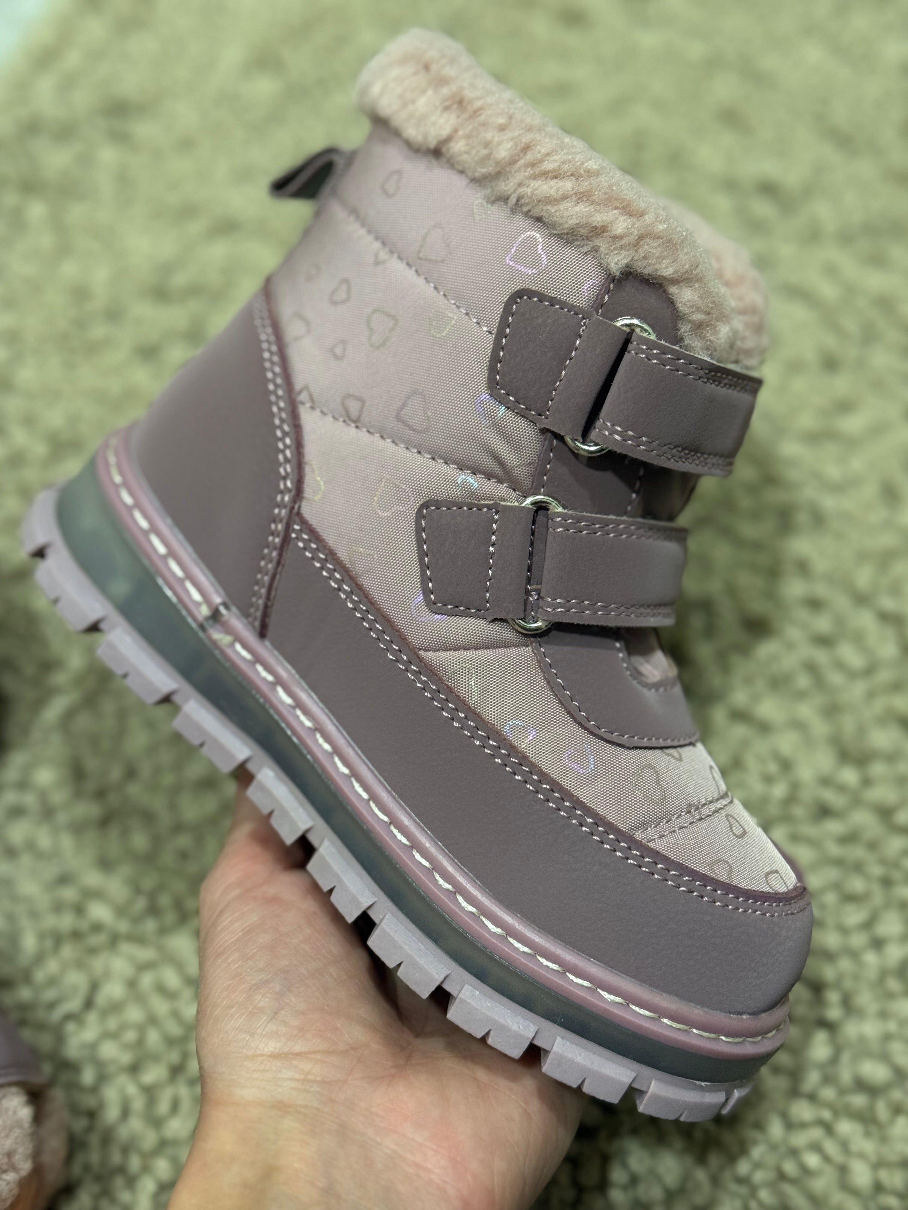 Vaikiški žieminiai aulinukai BiKi (šviečiantys, waterproof, su vilna 60%)