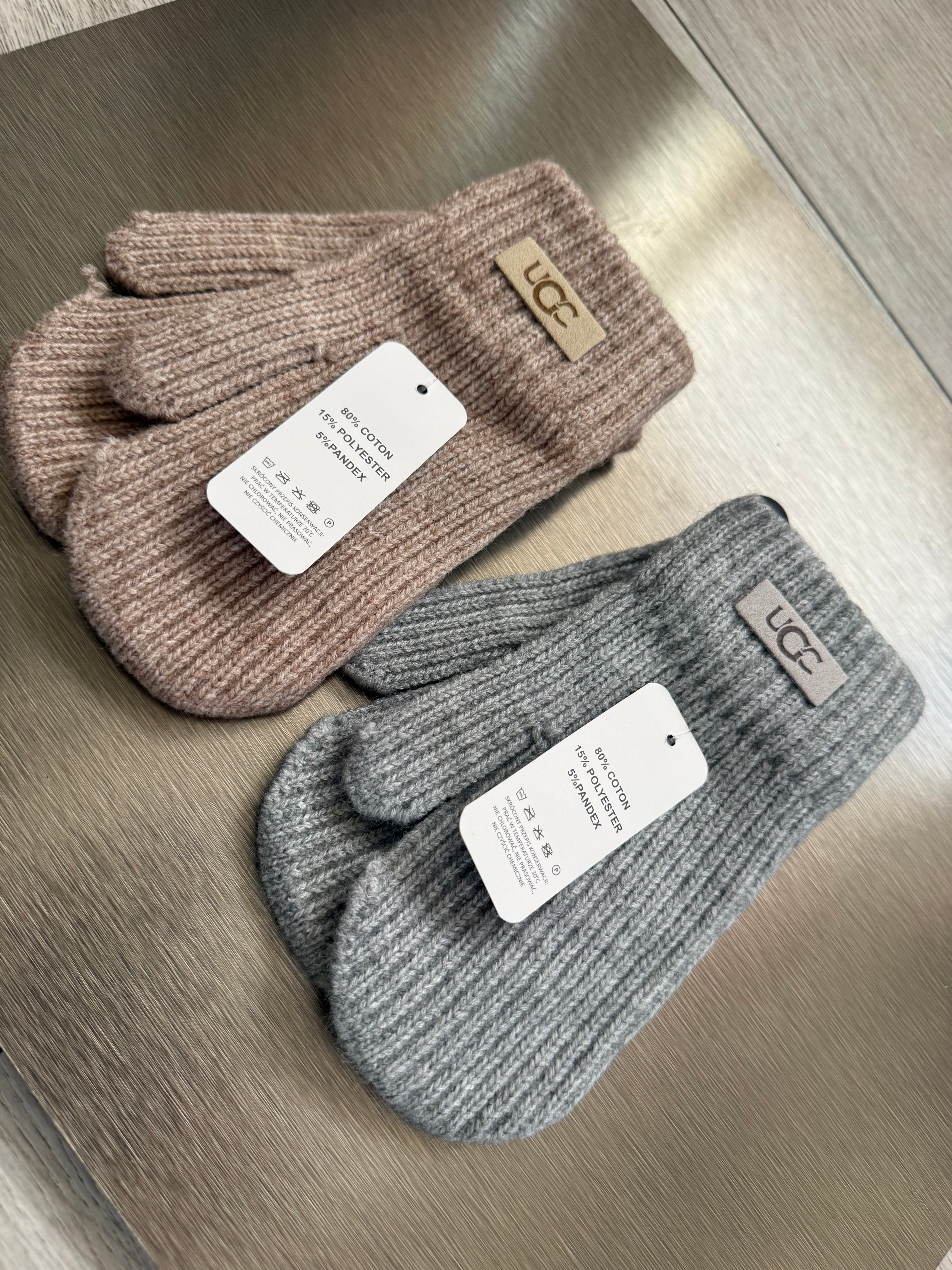 Medvilnės 80% kumštinės pirštinės 5-6metų 2vnt (Pilka-nude)