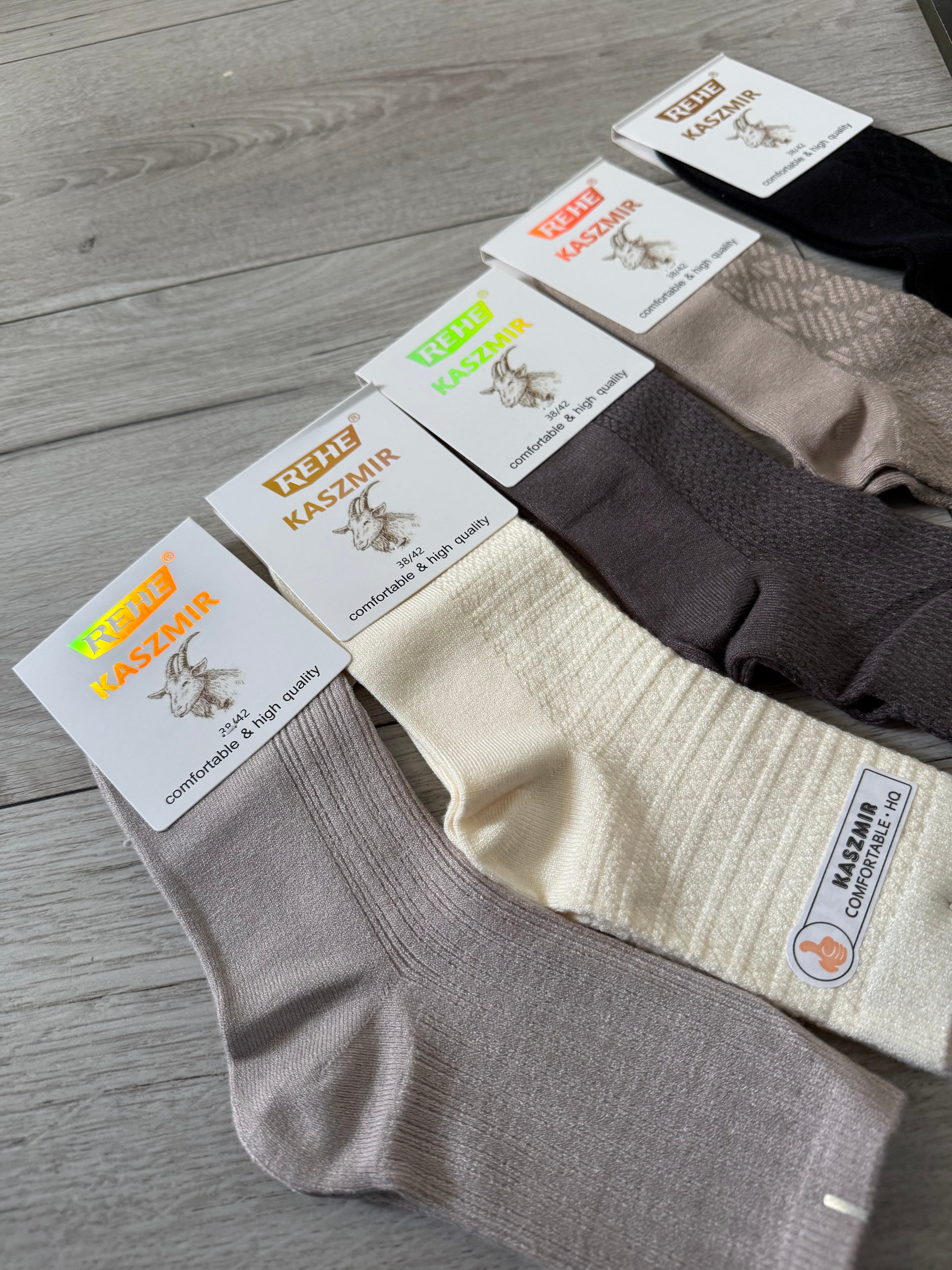 5 pairs of 90% cashmere socks