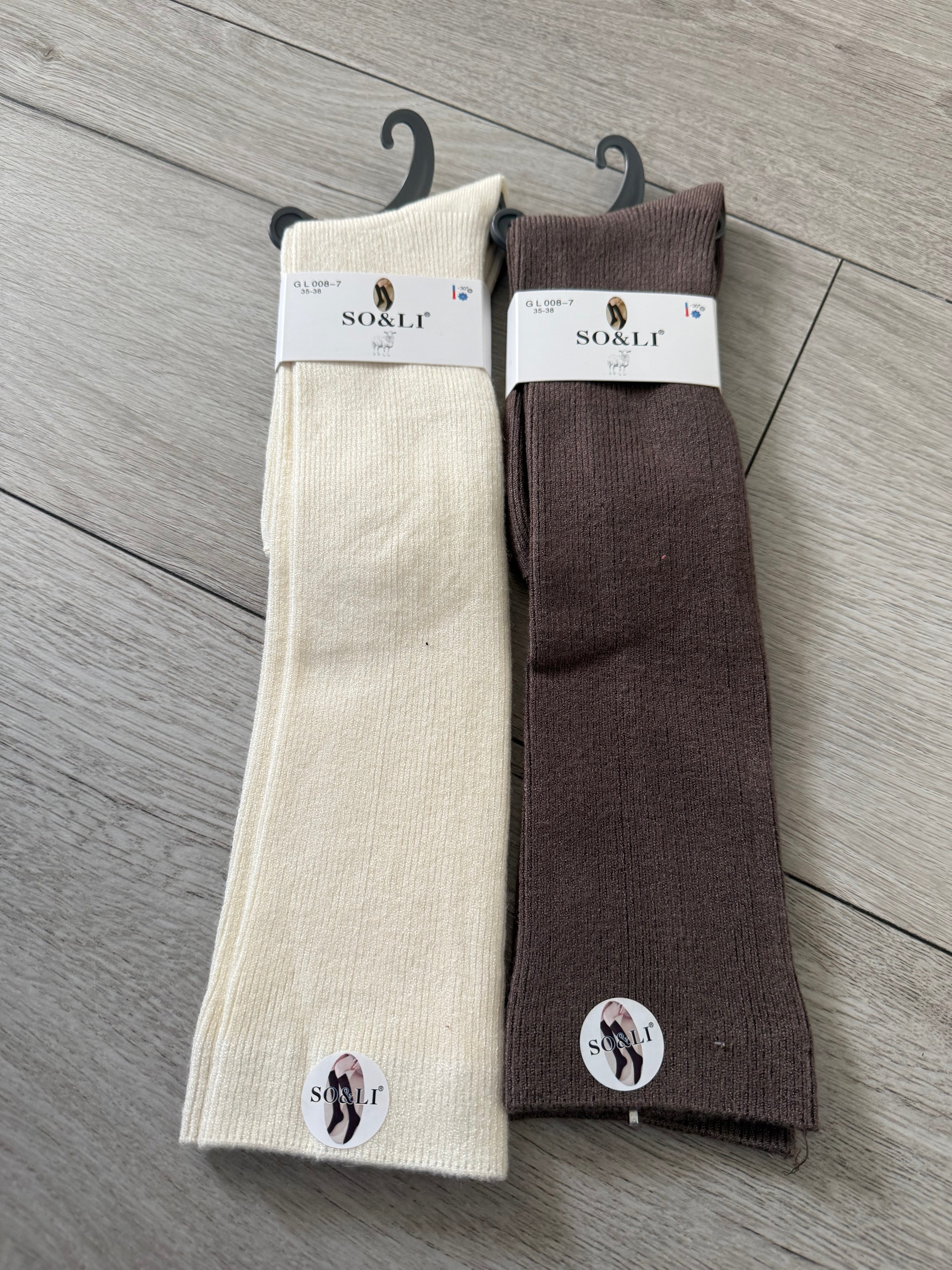 Knee-high cashmere socks 2 pcs