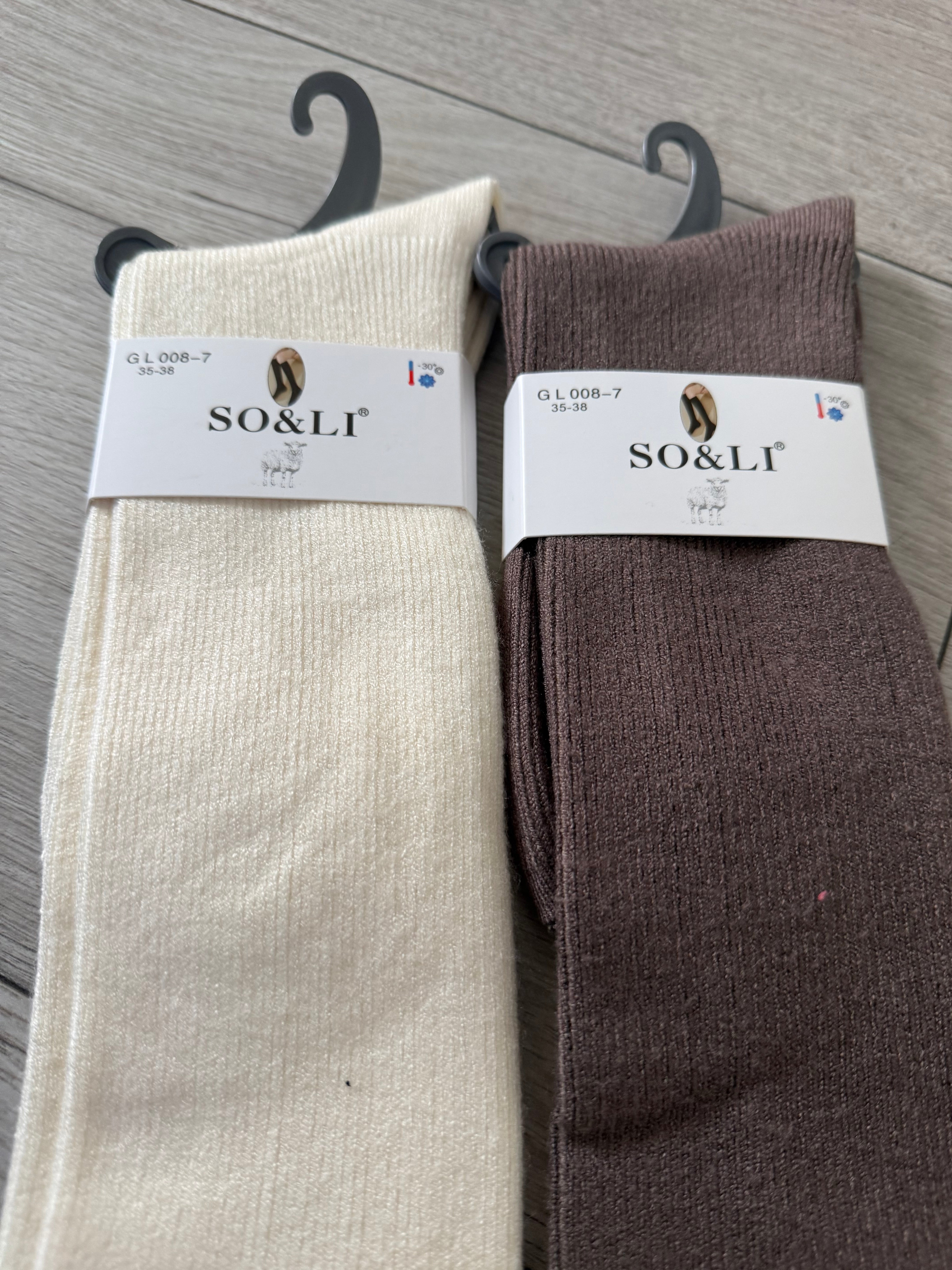 Knee-high cashmere socks 2 pcs