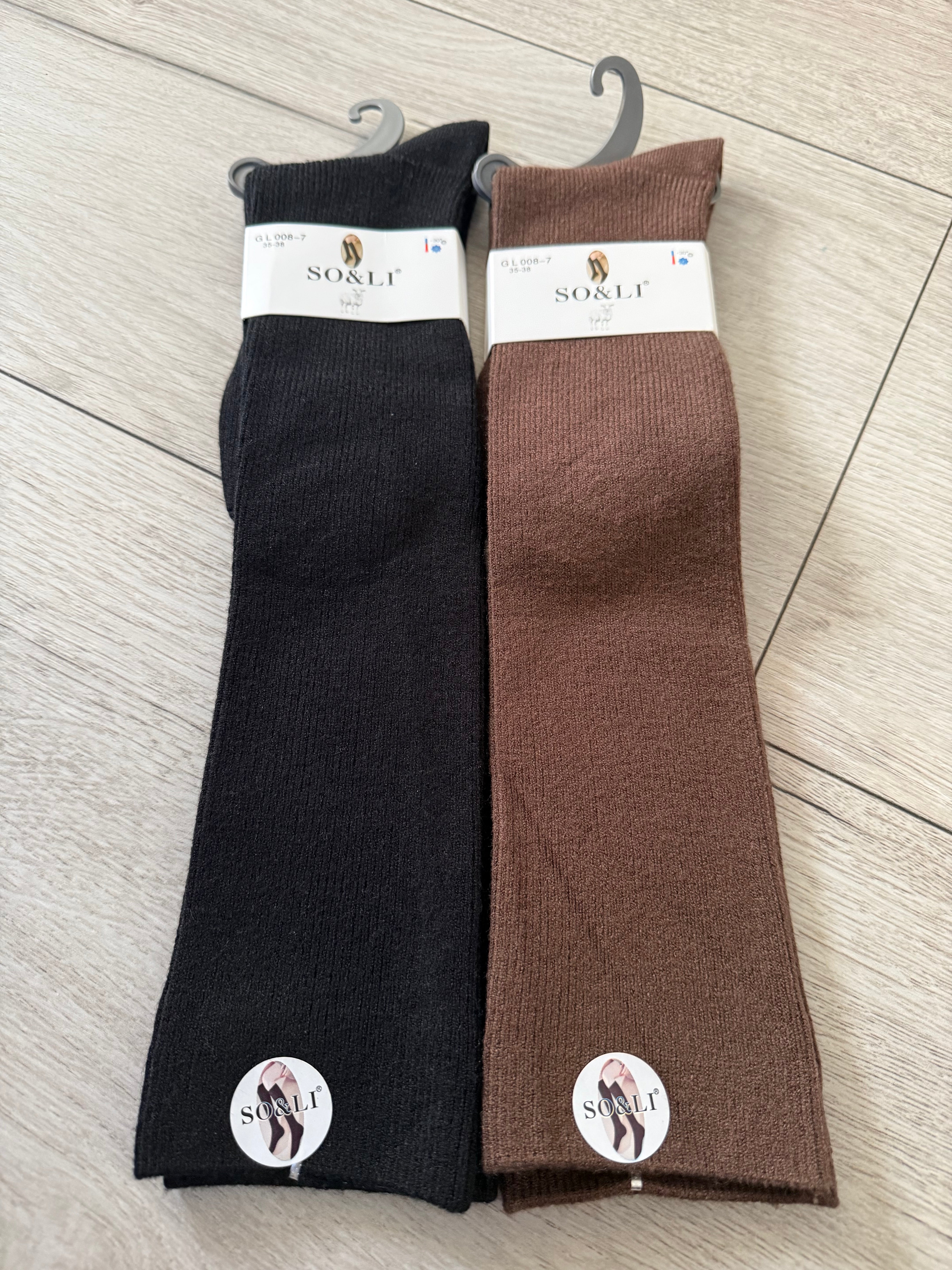 Knee-high cashmere socks 2 pcs