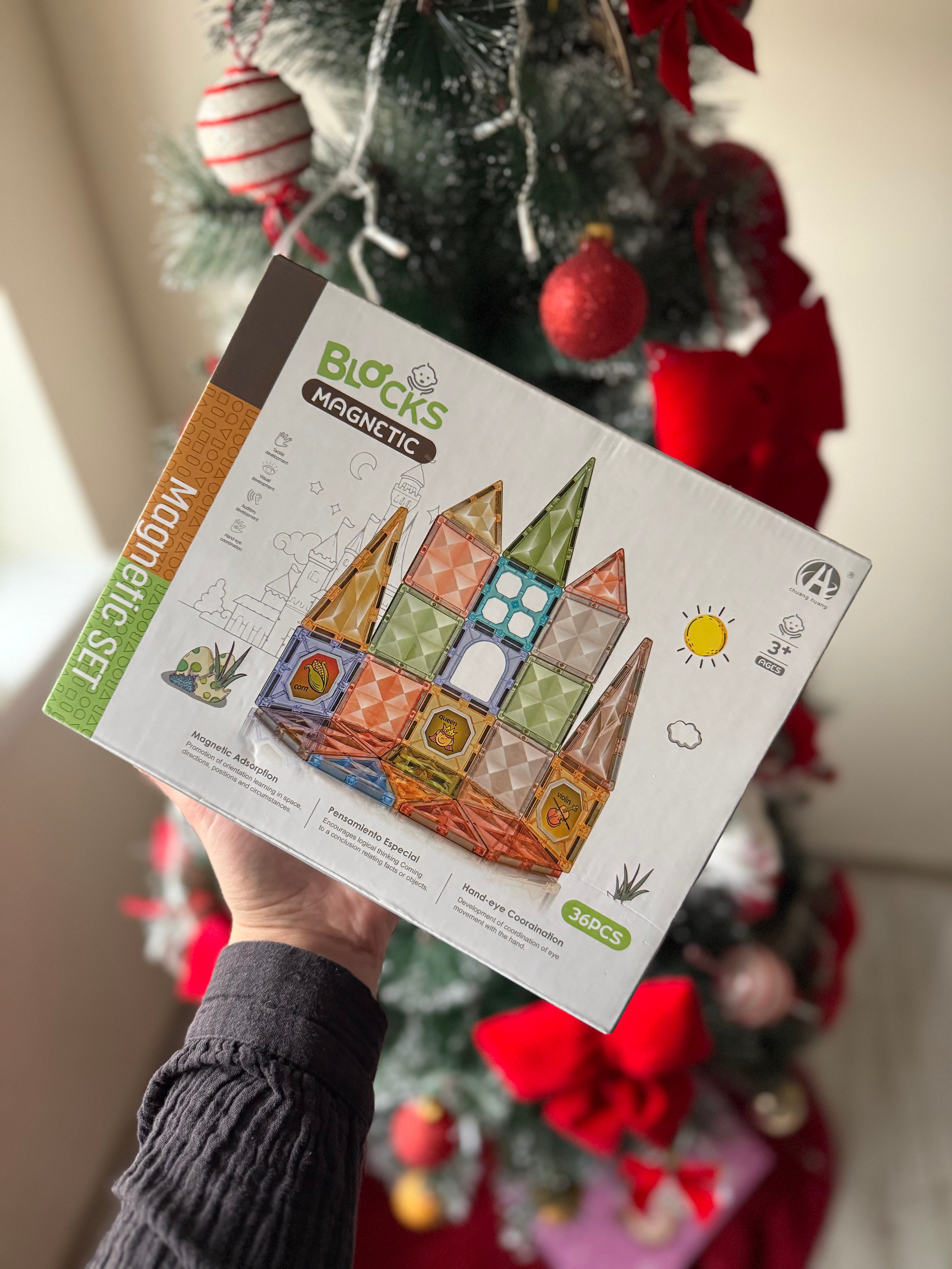 Magnetic Blocks – 36 dalių magnetinių kaladėlių rinkinys