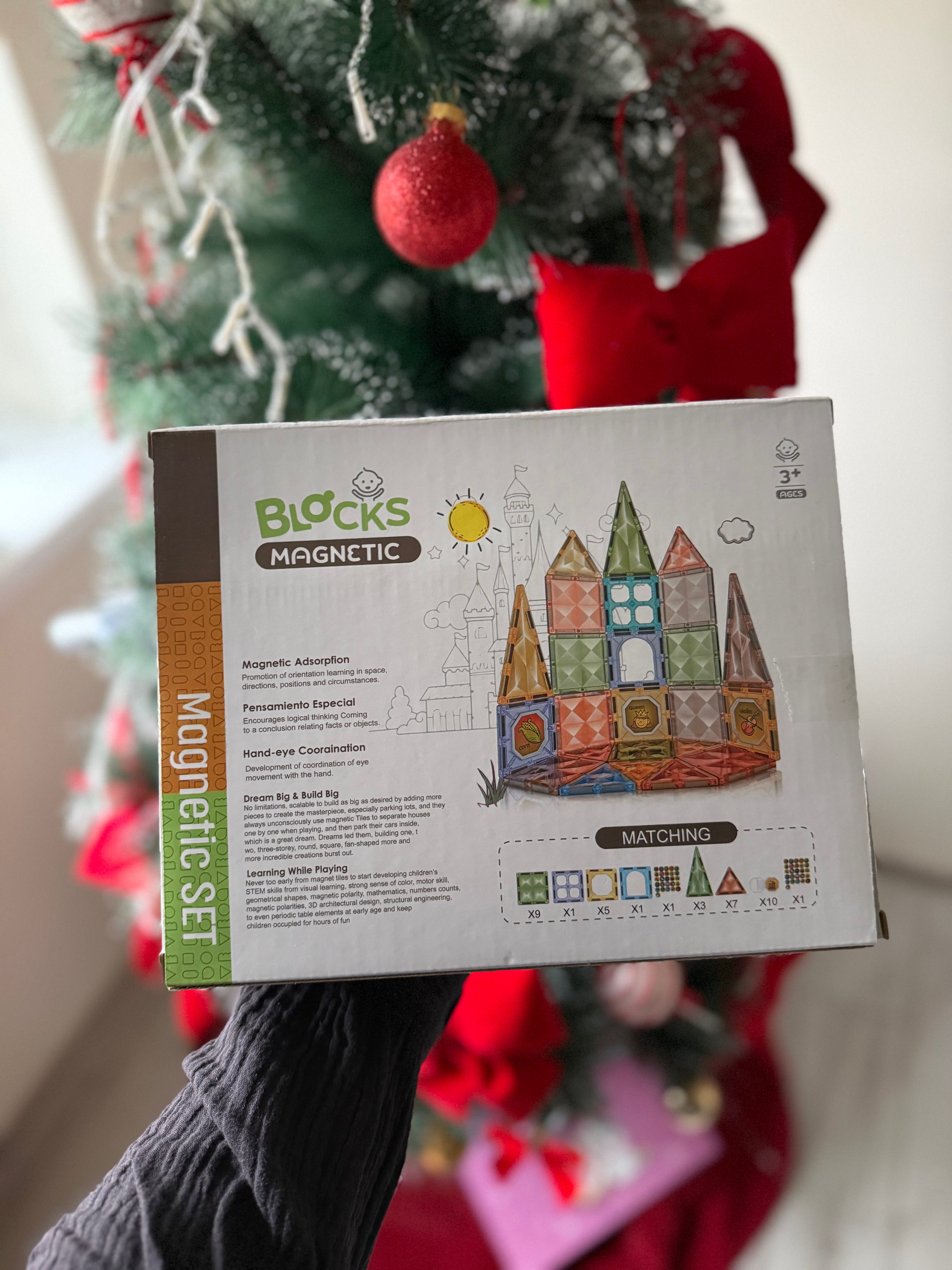 Magnetic Blocks – 36 dalių magnetinių kaladėlių rinkinys