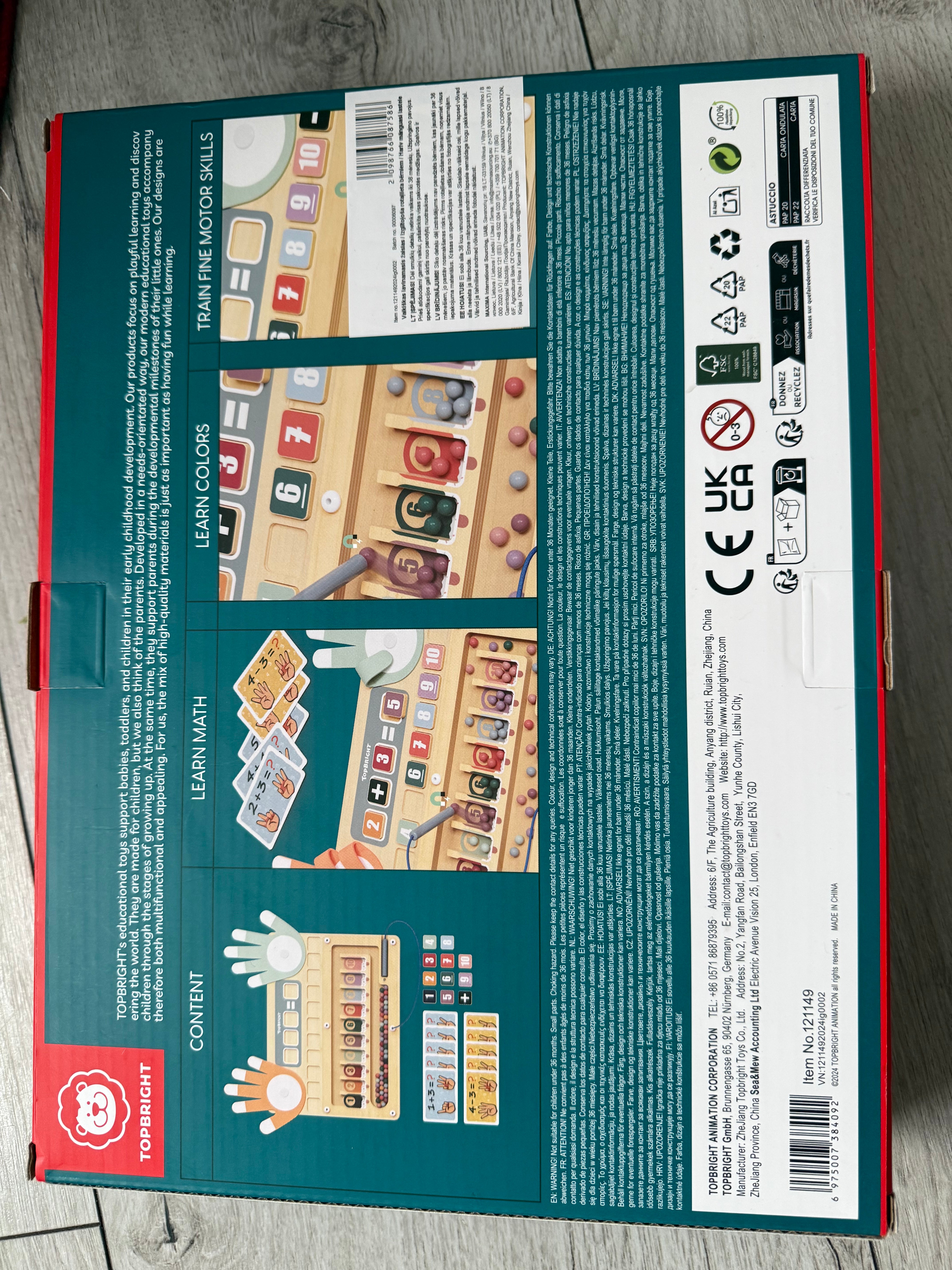 Montessori matematinis žaidimas „Finger & Bead Math“