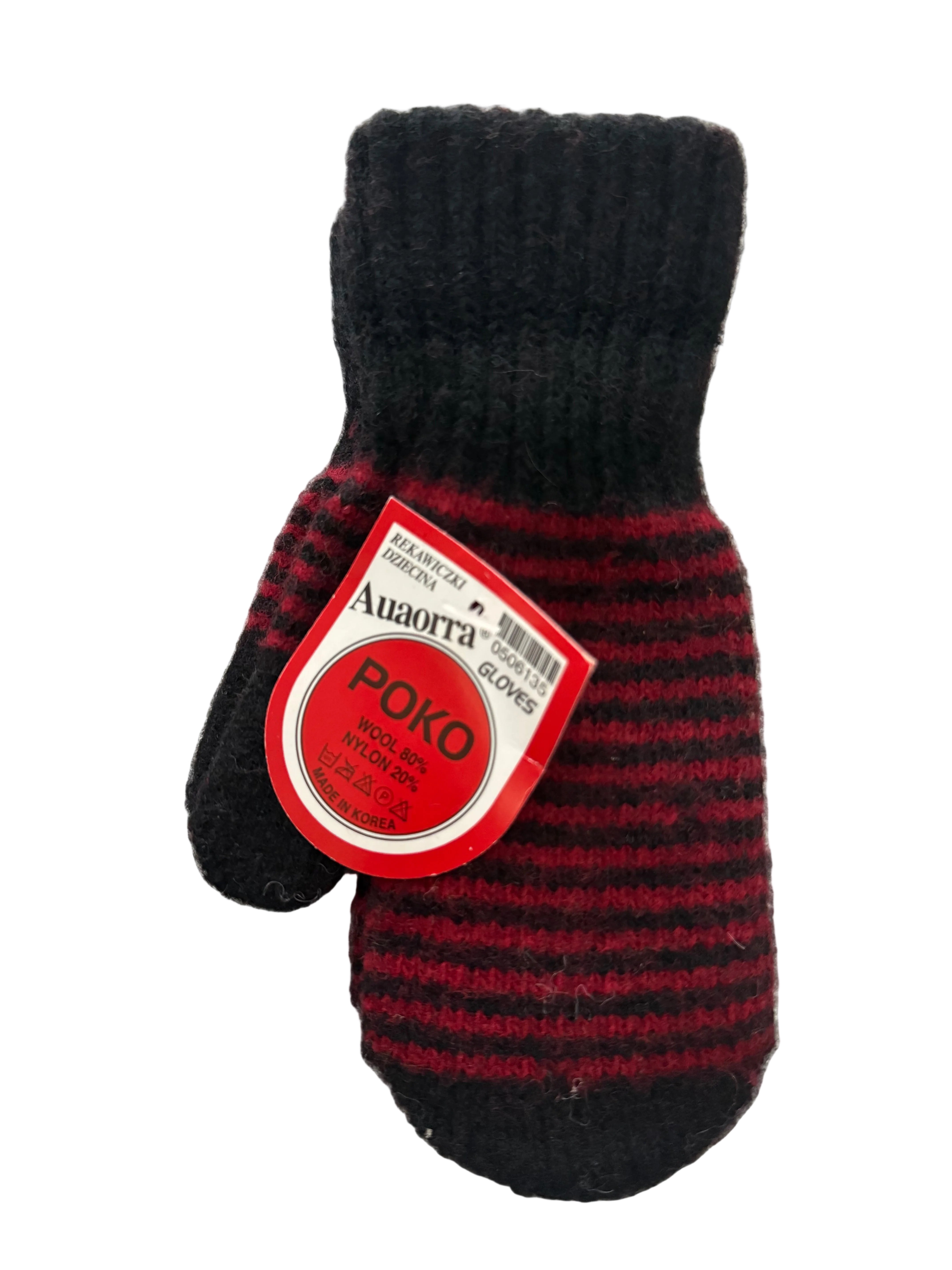 Vaikiškos vilnonės pirštinės (80 % vilna, 20 % nailonas) – 2–3 m.