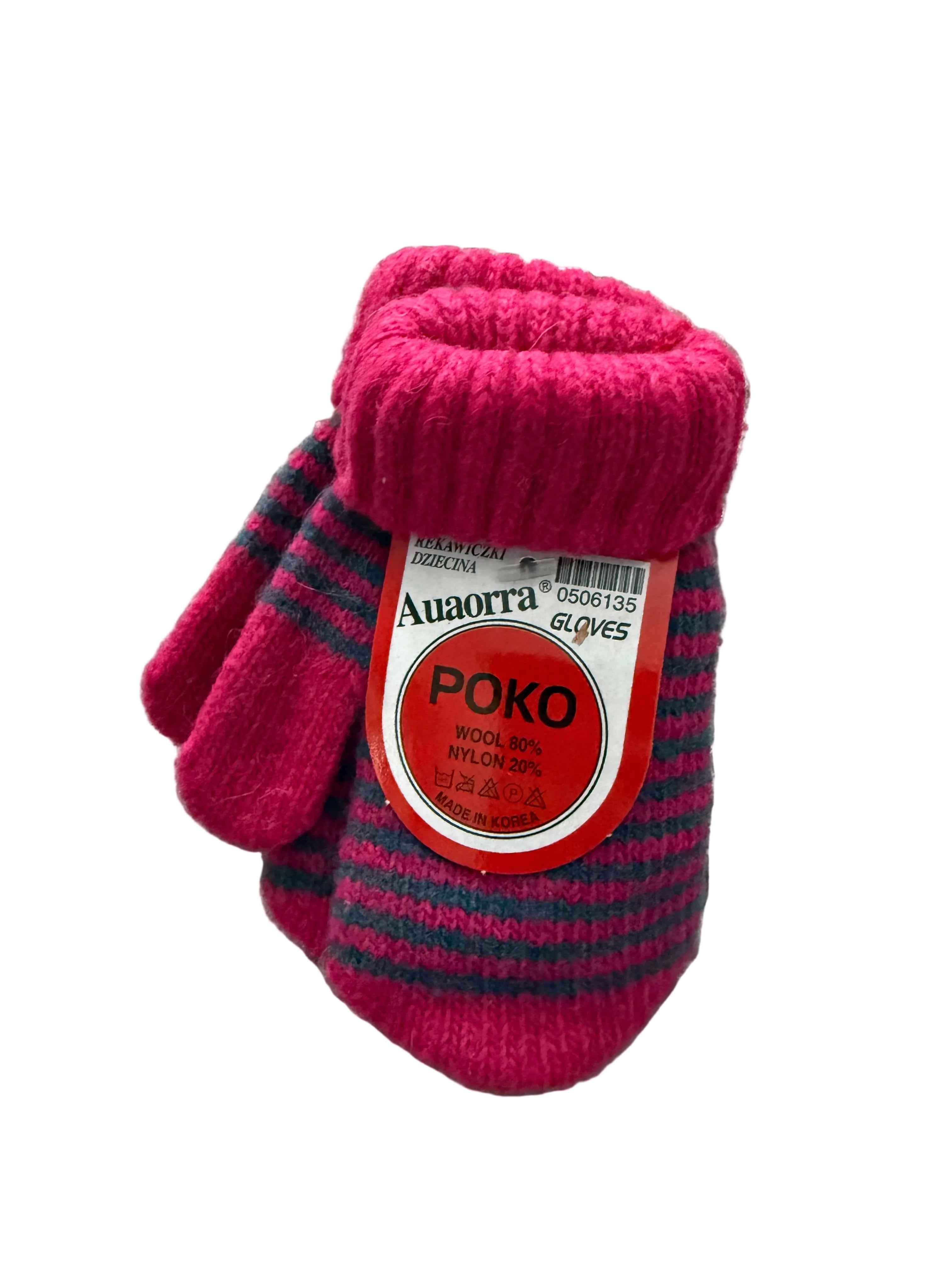 Vaikiškos vilnonės pirštinės (80 % vilna, 20 % nailonas) – 2–3 m.