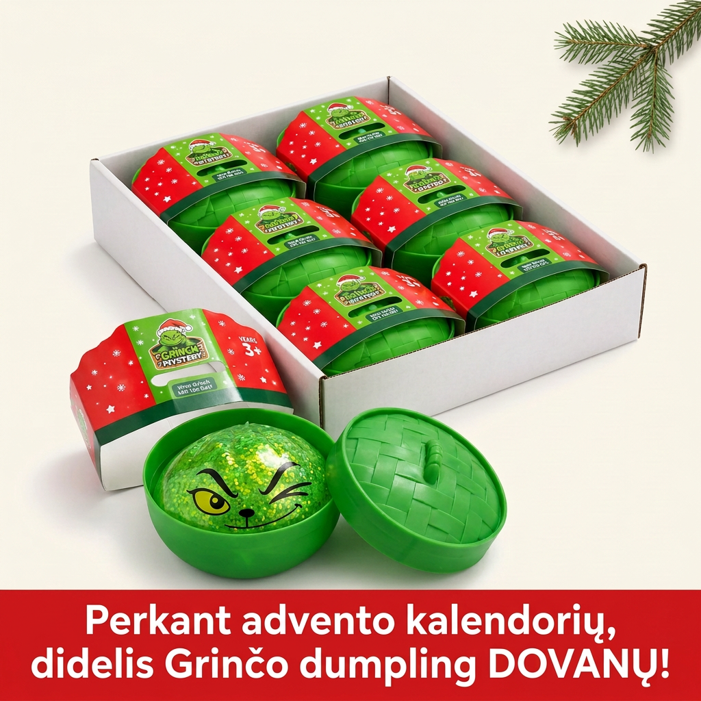 Advento kalendoriaus vizualas su aiškia dovanos sąlyga