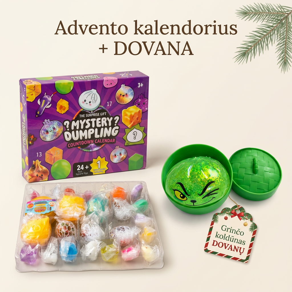 Advento kalendorius su Grinčo koldūnu dovanų