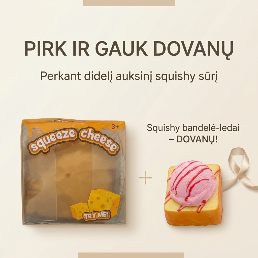 Perkant didelį auksinį squishy sūrį, squishy bandelė-ledai dovanų
