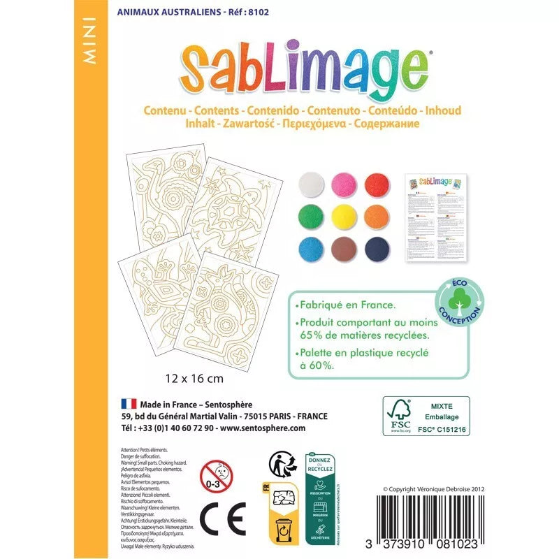 Kūrybinis smėlio rinkinys „Australijos gyvūnai“